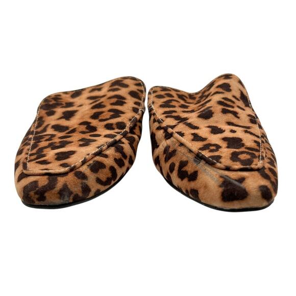 A New Day Women's Brown Suede Leopard Print Slip On Mules Size 7.5 - Picture 5 of 11
